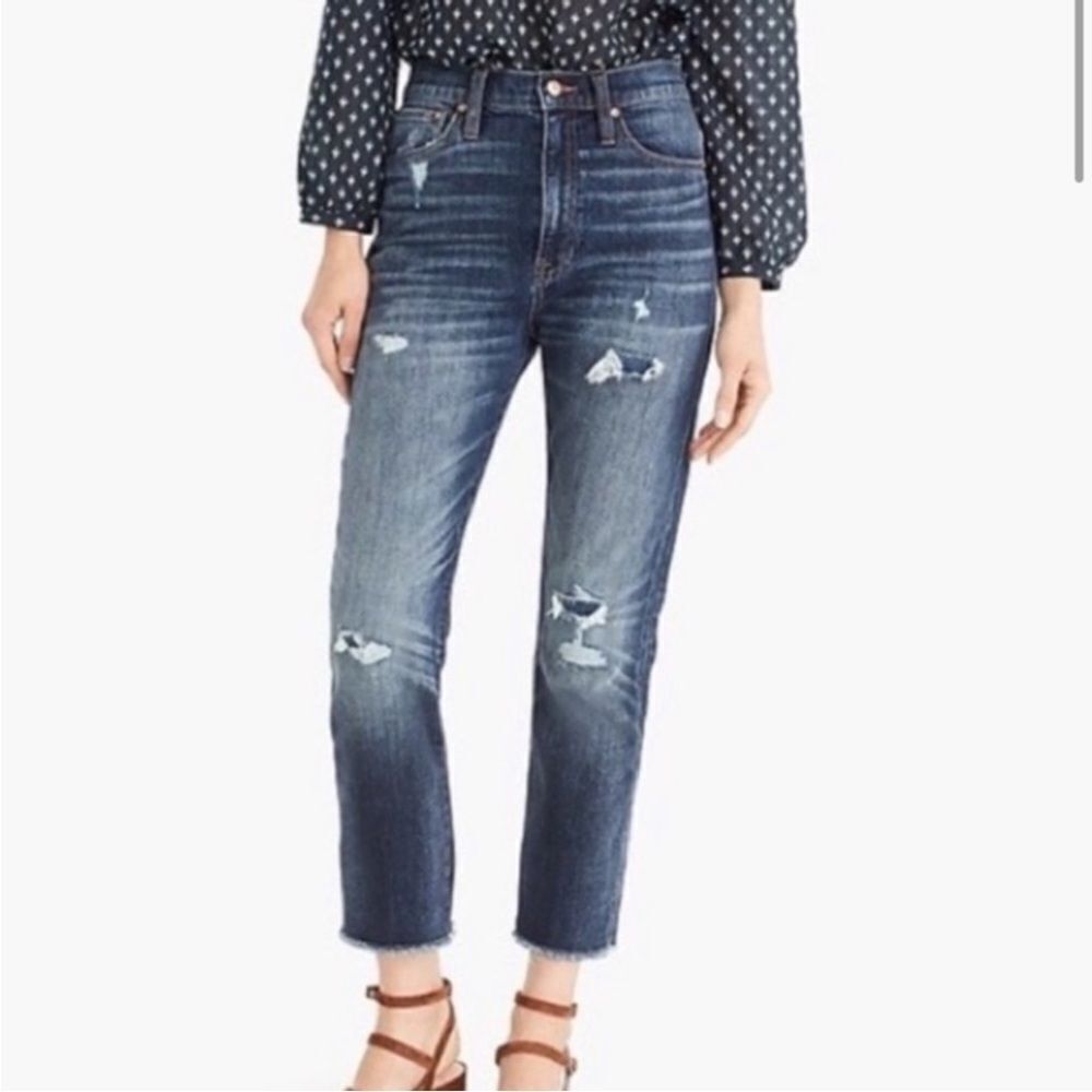 J.Crew Point Sur High-Rise Boyfriend Jean Raw Hem